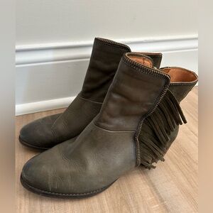 Pikolinos Fringe Leather Ankle Boots Green Size 6.5 - 7 US 37 EU